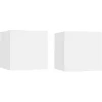 vidaXL Tv-wandmeubelen 2 st 30,5x30x30 cm wit