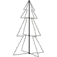 vidaXL Kegelkerstboom 160 LED's binnen en buiten 78x120 cm