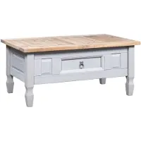 vidaXL Salontafel 100x55x44 cm Mexicaans grenenhout Corona-stijl grijs