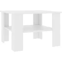 vidaXL Salontafel, wit, 60x60x42 cm, houtvezel