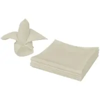 vidaXL Servetten 50 stuks créme 50x50 cm