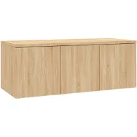 Möbelando TV-meubel "Hanum" van spaanplaat, afgewerkt in Sonoma-eikenhout. Afmetingen (breedte/hoogte/diepte): 80x30x34 cm