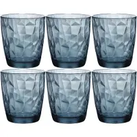 Bormioli Rocco Tumbler Diamond DOF Blauw 390 ml (Set van 6)