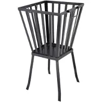 Esschert Design Tuindecoratie vuurkorf op poten zwart 57 cm vierkant - Vuurkorven