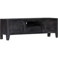 vidaXL Tv-meubel 118x30x40 cm massief mangohout zwart