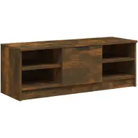vidaXL Tv-meubel 102x35,5x36,5 cm bewerkt hout gerookt eikenkleurig