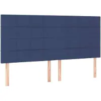 vidaXL Hoofdbord blauw 180x5x118/128 cm stof