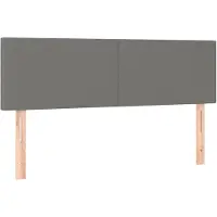 vidaXL Hoofdborden 144x5x78/88 cm stof donkergrijs