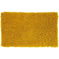 5 Five Badkamer kleedje/badmat voor de vloer - 50 x 80 cm - mosterdgeel - Badmatjes