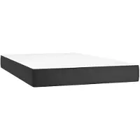 vidaXL Pocketveringmatras, medium, zwart, 120x200x20 cm, kunstleer