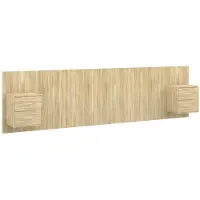 vidaXL Hoofdbord met kastjes bewerkt hout sonoma eikenkleurig