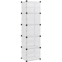 vidaXL Schoenenrek 44x31,5x153,5 cm polypropeen transparant