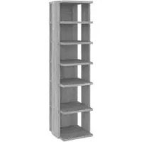 vidaXL Schoenenrek 27,5x27x102 cm bewerkt hout grijs sonoma