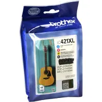 Brother Inktcartridge LC-421XLVAL 4-kleuren Multipack Hoge capaciteit