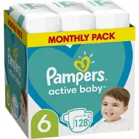 Pampers Active Baby Luiers Maat 6 (13-18 Kg) 128 Stuks