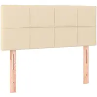 vidaXL Hoofdbord 90x5x78/88 cm stof crèmekleurig