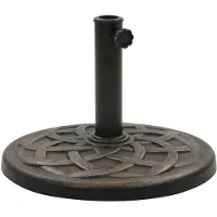 vidaXL Parasolvoet rond 11 kg polyresin bronskleurig