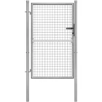 Super Merchant Tuinpoort gegalvaniseerd staal 100x125 cm zilver