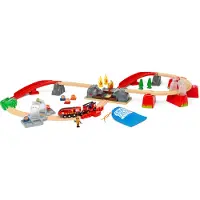 BRIO Houten treinbaan - - 36004 - Smart Tech Sound - Brandweer thema - 14 onderdelen