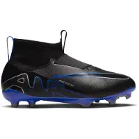 Nike Zoom Mercurial Superfly 9 Academy Veterloze Gras / Kunstgras Voetbalschoenen (MG) Kids Zwart Blauw Wit