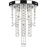Kamome vidaXL Hanglamp, elegante plafondlamp met transparante kristallen kralen
