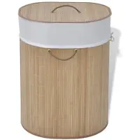 vidaXL bamboe wasmand ovaal natuurlijk online kopen