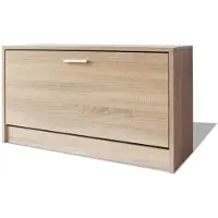 vidaXL Schoenen opbergkast 80x24x45 cm eiken online kopen