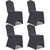 vidaXL Stoelhoes stretch antraciet 4 stuks