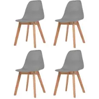vidaXL Eetkamerstoelen grijs 4 st online kopen