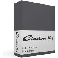 Cinderella - Sundays - Hoeslaken - 100% Katoen-Satijn - 160x200 cm - tot 25 cm - Antraciet