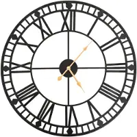 vidaXL Vintage wandklok met quartz uurwerk, metaal, 60 cm, XXL