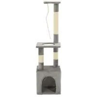 vidaXL Kattenkrabpaal met sisal krabpalen 109 cm grijs