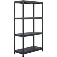 vidaXL Opbergrek 100 kg 60x30x138 cm kunststof zwart