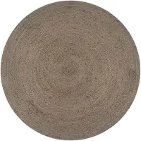 vidaXL Vloerkleed handgemaakt rond 150 cm jute grijs