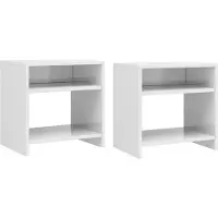 vidaXL Nachtkastjes 2 st 40x30x40 cm bewerkt hout wit