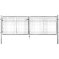 Super Merchant Tuinpoort gegalvaniseerd staal 300x75 cm zilver
