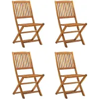 vidaXL Tuinstoelen inklapbaar 4 st massief acaciahout