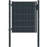 vidaXL Hekpoort PVC en staal 100x100 cm antraciet