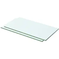 vidaXL Schappen 2 st 50x20 cm glas transparant