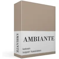 Ambiante - Katoen - Topper Hoeslaken - 120x200 cm - Taupe