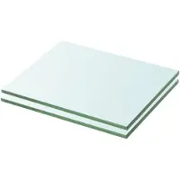 vidaXL Schappen 2 st 20x20 cm glas transparant