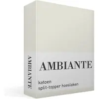 Ambiante Katoen - Splittopper Hoeslaken - 160x220 - Gebroken wit