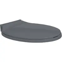 vidaXL Toiletbril soft-close ovaal grijs