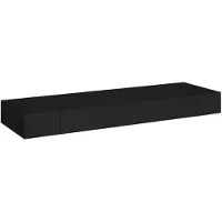 vidaXL Wandschap met lade zwevend 80x25x8 cm zwart