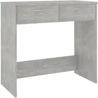 vidaXL Bureau 80x40x75 cm bewerkt hout betongrijs