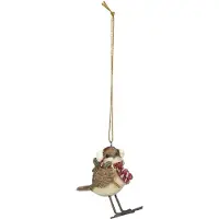 Clayre & Eef Multi Decoratie hanger vogel 5*3*7 cm 6PR2797
