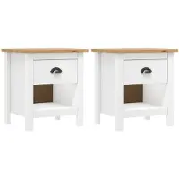 vidaXL Nachtkastjes 2 st Hill Range 46x35x49,5 cm massief grenenhout