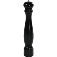 Kesper Zwarte pepermaler/zoutmaler molen 40 x 7 cm van hout - Peper en zoutstel