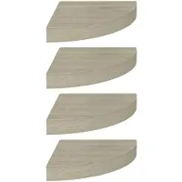 vidaXL Hoekschappen zwevend 4 st 25x25x3,8 cm MDF eikenkleurig