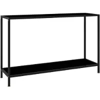 vidaXL Wandtafel 120x35x75 cm gehard glas zwart